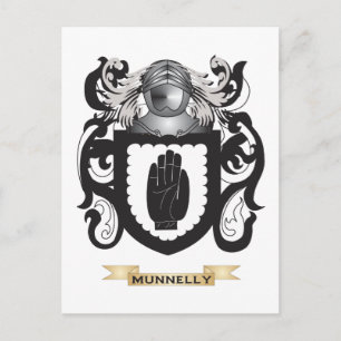 Munnelly Coat of Arms (Family Crest) Postcard