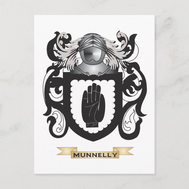 Munnelly Coat of Arms (Family Crest) Postcard (Front)