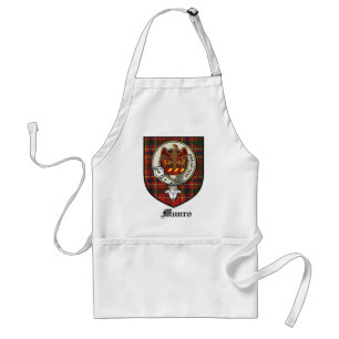 Munro Clan Crest Badge Tartan Standard Apron