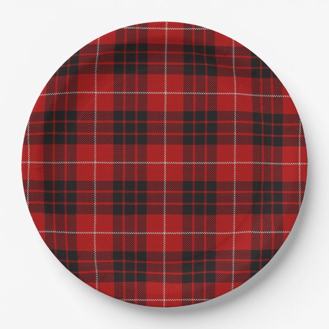 Munro Tartan Paper Plate (Front)