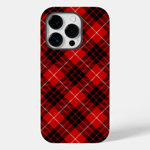Munro tartan red black plaid Case-Mate iPhone 14 pro case
