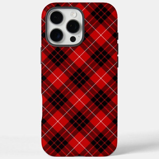 Munro tartan red black plaid Case-Mate iPhone case (Back)
