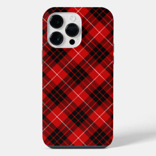 Munro tartan red black plaid iPhone 14 pro max case