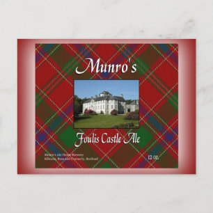 Munro's Foulis Castle Ale Postcard
