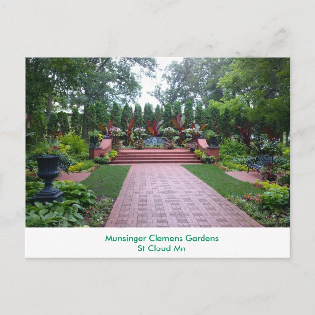 Munsinger Clemens Gardens Postcard (Front)