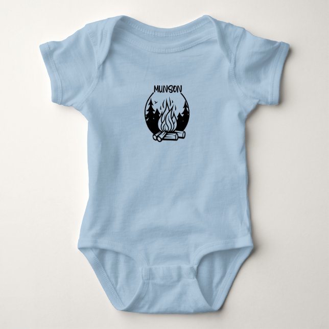 Munson Camping Baby Bodysuit (Front)