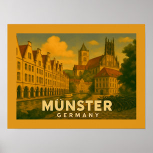 Münster Germany City Art Poster