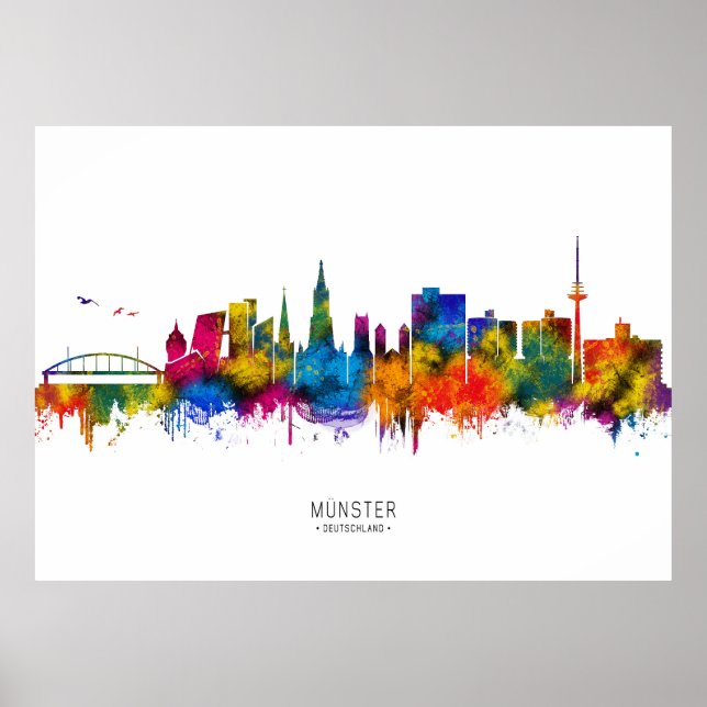 Münster Germany Skyline Poster (Front)