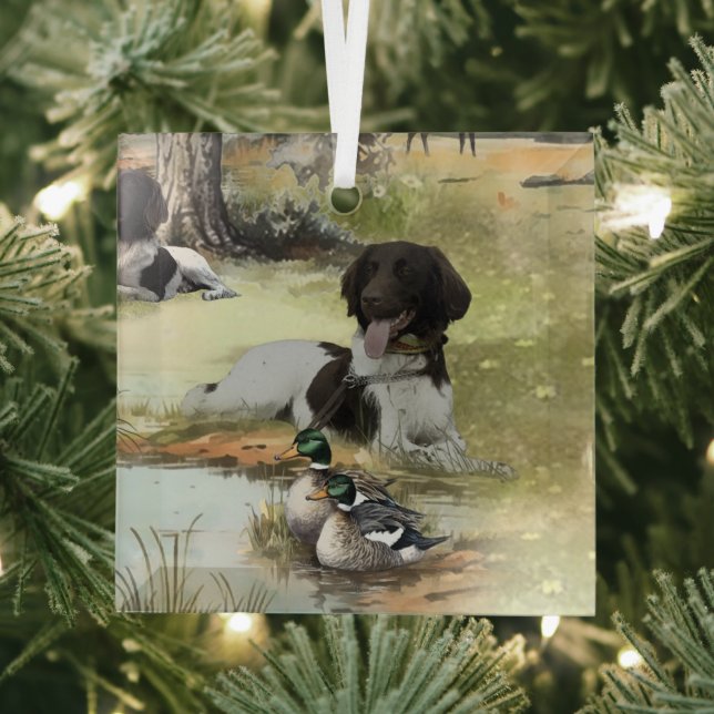  Munsterlander  Glass Tree Decoration (Insitu)