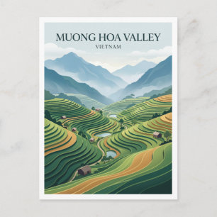 Muong Hoa Valley Sapa Vietnam Postcard