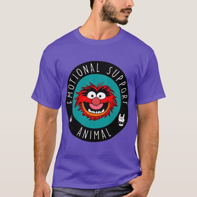 Muppets Animal Emotional Support Animal Drummer vi T-Shirt (Front)