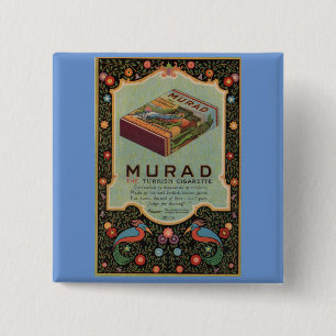 Murad Cigarettes ad 15 Cm Square Badge