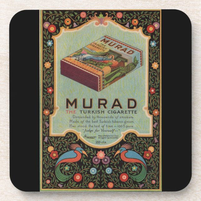 Murad Cigarettes ad Coaster (Front)