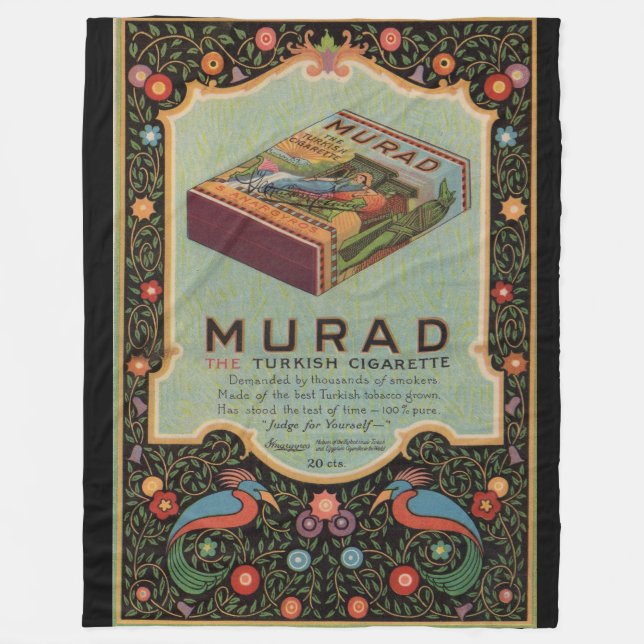 Murad Cigarettes ad Fleece Blanket (Front)