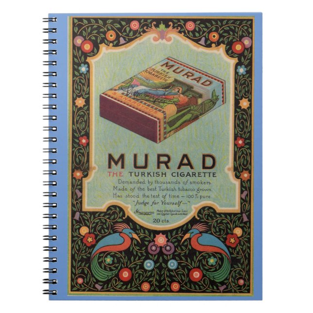 Murad Cigarettes ad Spiral Notebook (Front)