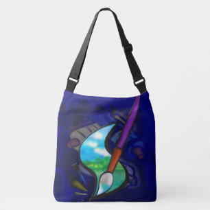 Mural Artist Graphic Design Crossbody Bag