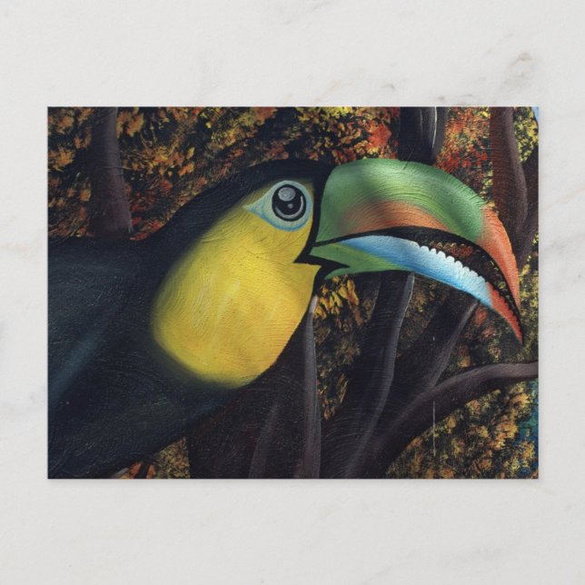 Mural Detail of Mexican Parrot Postcard (Front)