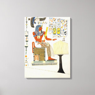 Mural from the Tombs of the Kings of Thebes, disco Canvas Print
