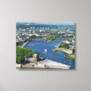 Mural German hit a corner in Koblenz Canvas Print