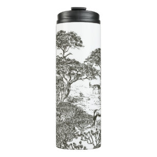 Mural hand drawn Safari Panoramic View, African La Thermal Tumbler