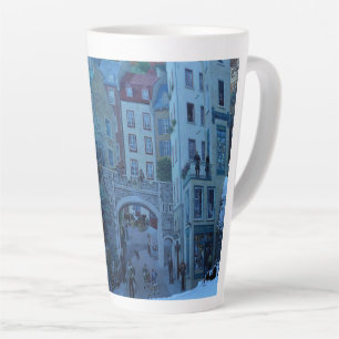 Mural in Old Quebec City, Quebec, Canada Latte Mug