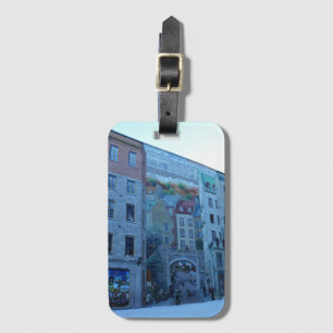 Mural in Old Quebec City, Quebec, Canada Luggage Tag