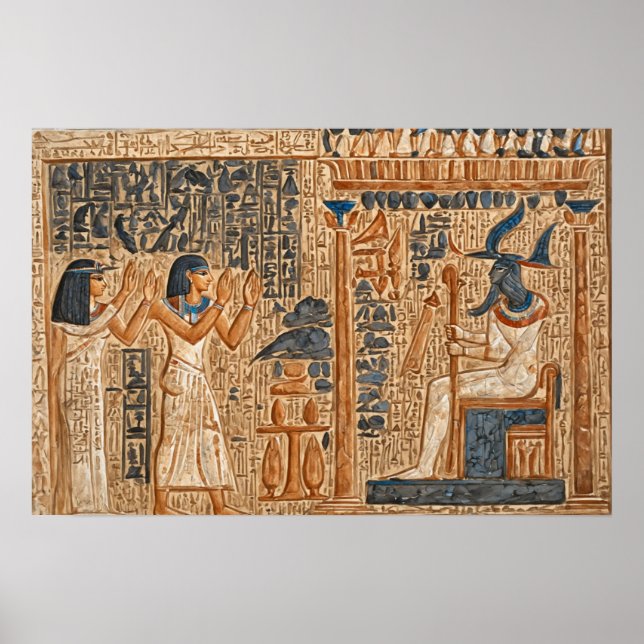 Mural of the Life of the Pharaohs Poster (Front)