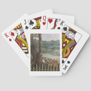 Mural painting from Drakelowe Hall, nr. Burton on Playing Cards
