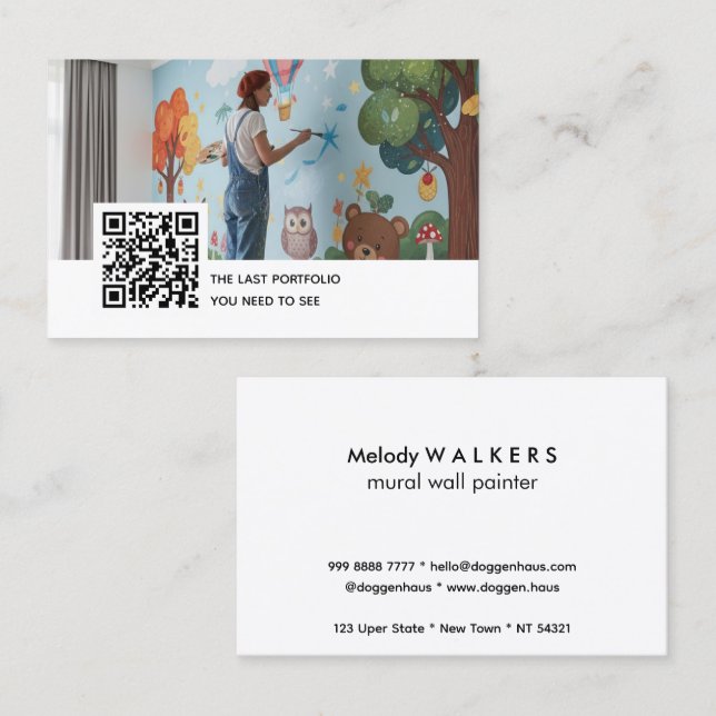 Mural wall painter  business card (Front/Back)