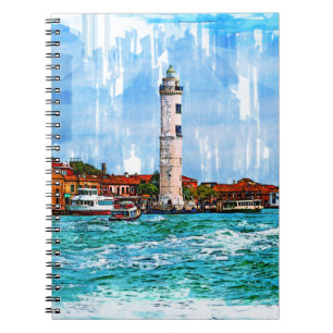 Murano Lighthouse, Venice, Italy. Notebook