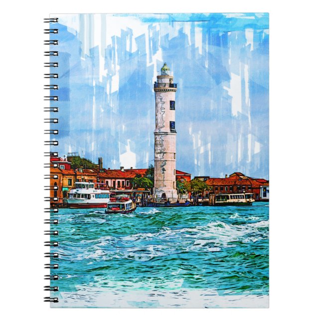 Murano Lighthouse, Venice, Italy. Notebook (Front)