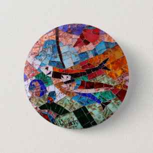 Murano Mosaic 6 Cm Round Badge