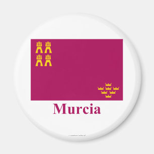 Murcia flag with name magnet