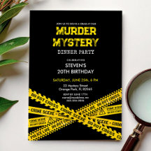 Murder Mystery Birthday Party with police tapes