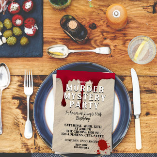 Murder Mystery Dinner Invitation – Bloody Whodunit