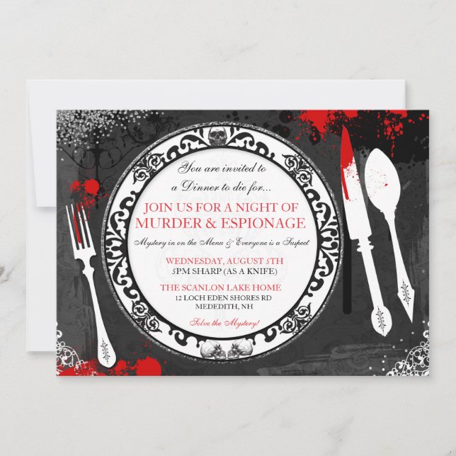 Murder Mystery Dinner Party Invite (Front)
