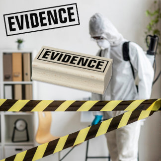 Murder Mystery Game Evidence Box Office Rubber Sta Stamp