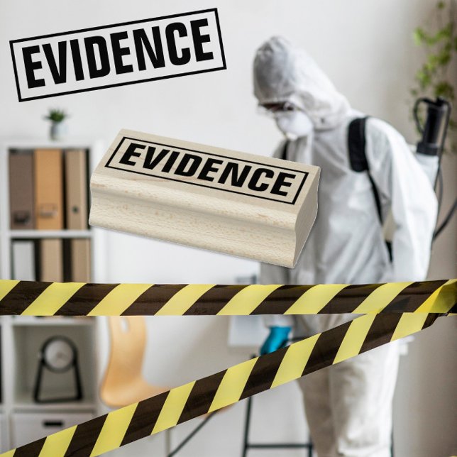 Murder Mystery Game Evidence Box Office Rubber Sta Stamp (Creator Uploaded)