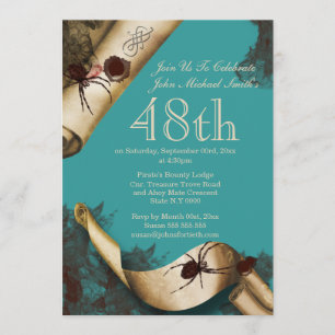 Murder mystery investigation blue whodunnit invitation