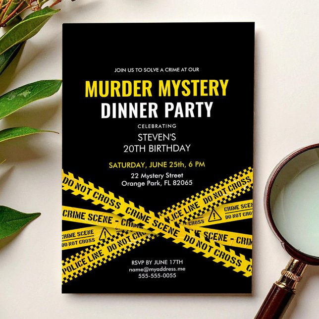 Murder Mystery Party Dinner Birthday Invitation (Creator Uploaded)