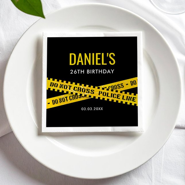 Murder Mystery Party Napkins with Crime Scene Tape (Creator Uploaded)