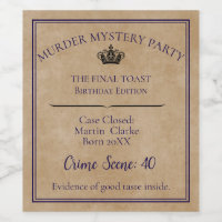 Murder Mystery Party Wine Label | “Whodunit: Anoth