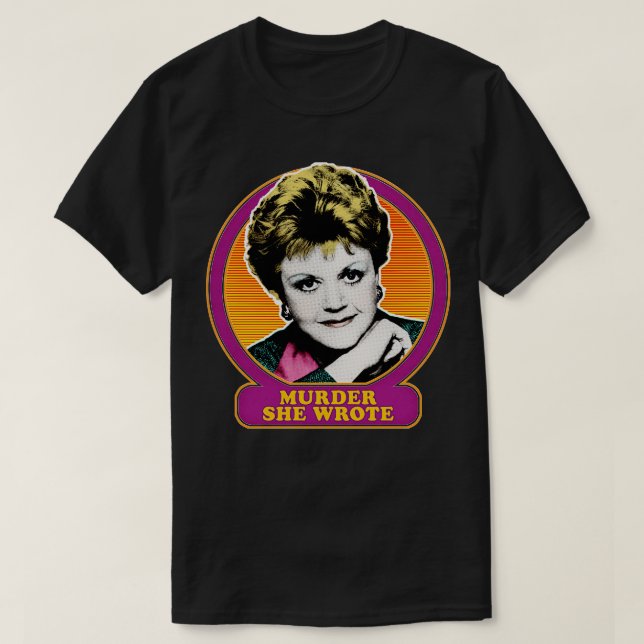 Murder She Wrote 80s Retro TV Design T-Shirt (Design Front)