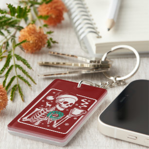 Murder Shows Friends Horror Tee Skeleton Christmas Key Ring