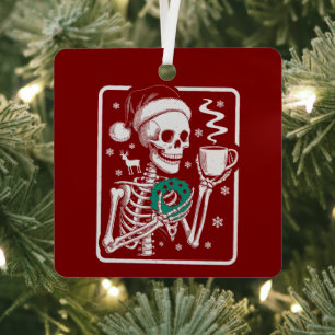 Murder Shows Friends Horror Tee Skeleton Christmas Metal Tree Decoration