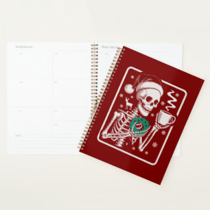 Murder Shows Friends Horror Tee Skeleton Christmas Planner