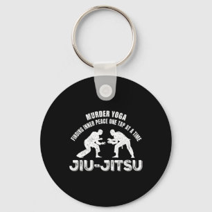 Murder Yoga Inner Peace Jiu-jitsu Funny Grappling Key Ring