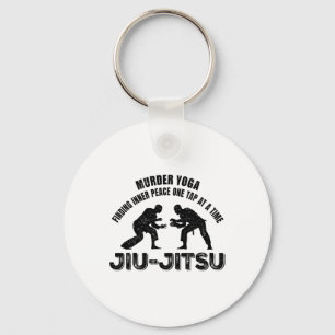 Murder Yoga Inner Peace Jiu-jitsu Funny Grappling  Key Ring