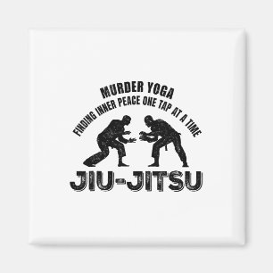 Murder Yoga Inner Peace Jiu-jitsu Funny Grappling Magnet