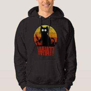 Murderous Black Psycho Cute Cat What Knife Christm Hoodie